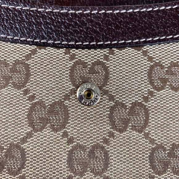 GUCCI Walet Brown Beige Monogram Canvas Leather - Picture 6 of 7